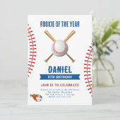野球の誕生日パーティー 招待状 (スタンド正面)