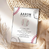 野球の誕生日パーティー 招待状