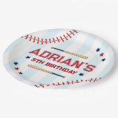 野球の誕生日ボーイ ペーパープレート (アングル)