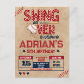 野球の誕生日ボーイ ポストカード (正面)