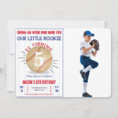 野球の誕生日写真招待状 招待状 (正面)