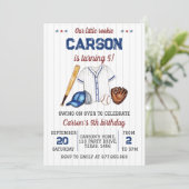 野球の誕生日招待状 バッターアップ 招待状 (スタンド正面)