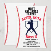 野球の誕生日招待状 招待状 (正面/裏面)