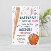 野球の誕生日招待状 招待状 (スタンド正面)