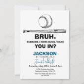 野球の誕生日招待 - あらゆる年齢 招待状 (正面)