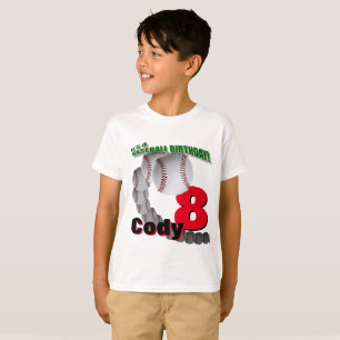 野球の誕生日-カスタムなTシャツ Tシャツ