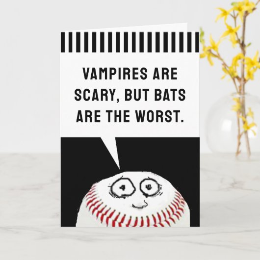 野球の誕生日 カード (黄色い花)