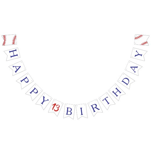 野球の誕生日 バンティングフラッグ (全)