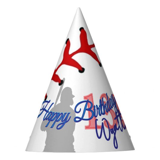野球の誕生日  パーティーハット (正面)