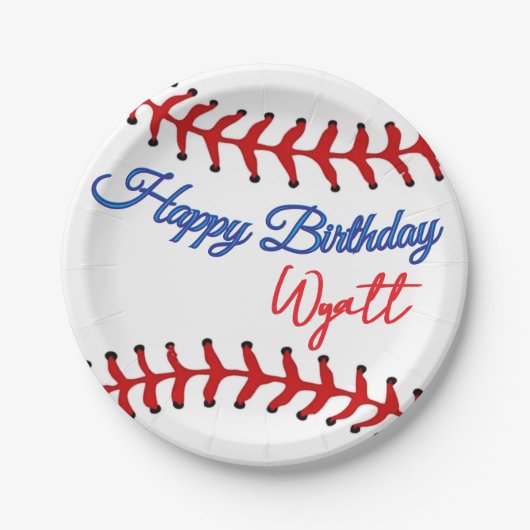 野球の誕生日  ペーパープレート (正面)