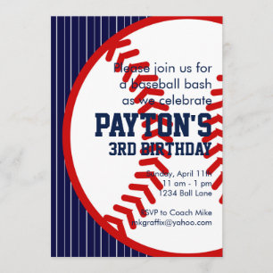 野球の誕生日 招待状