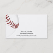 野球の質のイラストレーション 名刺 (裏面)