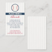 野球の赤ちゃんシャワーがブックカードを持ってくる 名刺 (正面/裏面)