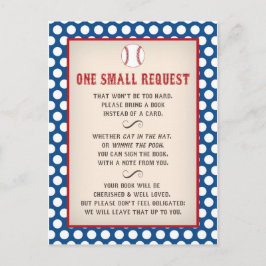 野球の赤ちゃんシャワーでリクエストはがきを持参 インビテーションポストカード