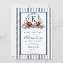 野球の赤ちゃんシャワーの招待状