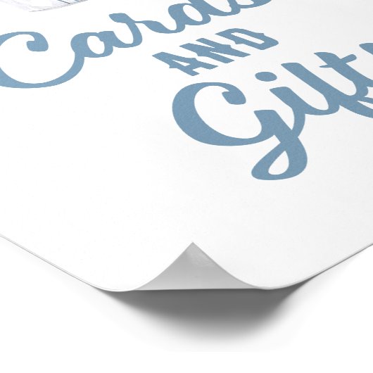 野球の赤ちゃんシャワーカードとギフトサイン ポスター (角)