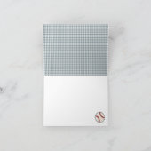 野球の赤ちゃんシャワー サンキューカード (内部)