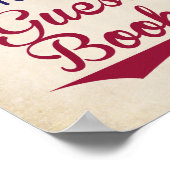 野球の赤ちゃんシャワーGuest Book Sign ポスター (角)