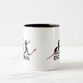 野球の進化のマグ ツートーンマグカップ (中央)