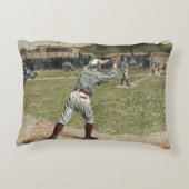 野球の選手が2塁で放たれる アクセントクッション (裏面)