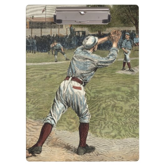 野球の選手が2塁で放たれる クリップボード (正面)