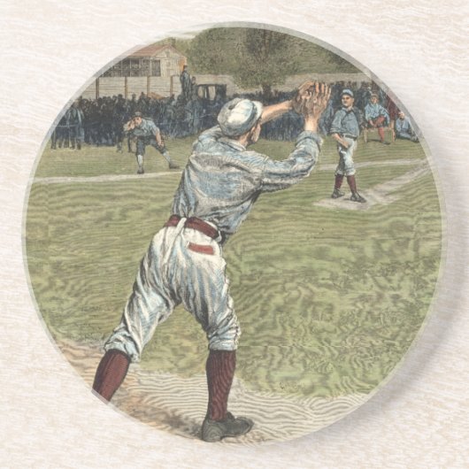 野球の選手が2塁で放たれる コースター (正面)