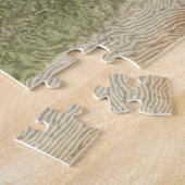 野球の選手が2塁で放たれる ジグソーパズル (側面)