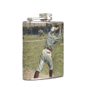 野球の選手が2塁で放たれる フラスク (右)