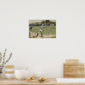 野球の選手が2塁で放たれる ポスター (キッチン)