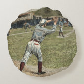 野球の選手が2塁で放たれる ラウンドクッション (裏面)