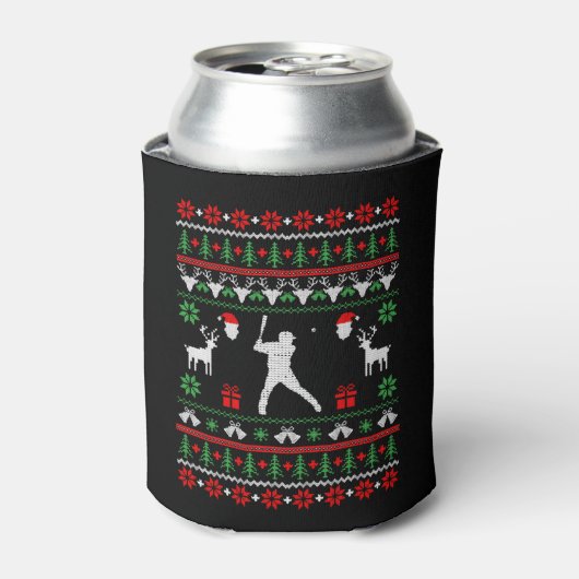 野球の醜いクリスマスセーター 缶クーラー (缶正面)