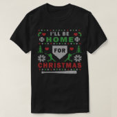 野球の醜いクリスマスパーティーセーターデジタルアート Tシャツ (デザイン正面)