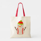 野球の雪だるまトートバッグ トートバッグ (裏面)