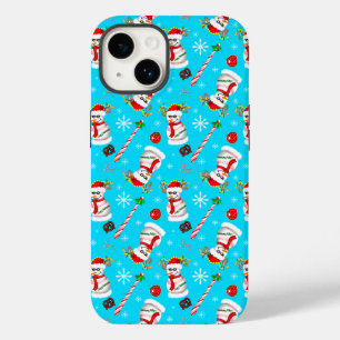 野球の雪だるま クリスマスのお祝い パターン Case-Mate iPhone 14ケース