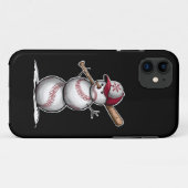 野球の雪だるま 雪玉 クリスマス プレゼント Case-Mate iPhoneケース (裏面(横))