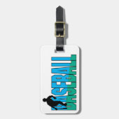 野球の青と緑 ラゲッジタグ (正面縦)