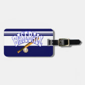 野球の青 ラゲッジタグ (正面横)