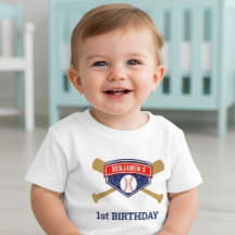 野球の1歳の誕生日パーティー