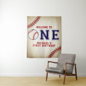 野球の1歳誕生日バックドロップ タペストリー (インサイチュ)