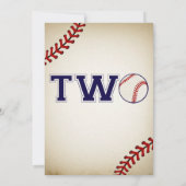 野球の2歳の誕生日 招待状 (裏面)