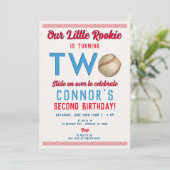 野球の2番目の誕生日プリントまたはデジタル 招待状 (スタンド正面)