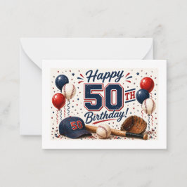 野球の50歳の誕生日 ノートカード