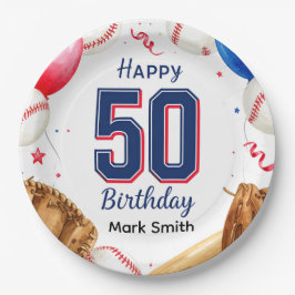 野球の50歳の誕生日 ペーパープレート