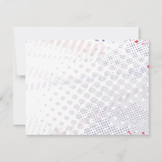 野球の（ばちゃばちゃ）跳ねるのバーの（ユダヤ教の）バル・ミツバーの応答カード 出欠カード (裏面)