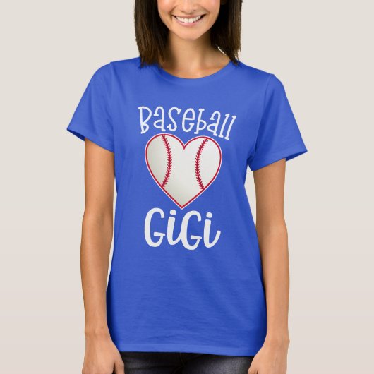 野球のGigiレディース祖母のゲーム日のギフト Tシャツ (正面)