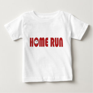 野球のHomerunのTシャツ(乳児) ベビーTシャツ