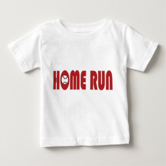 野球のHomerunのTシャツ(乳児) ベビーTシャツ (正面)