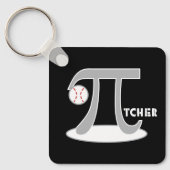 野球のPi-tcherおもしろい - Pi Day Gift キーホルダー (正面)