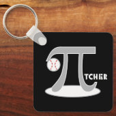 野球のPi-tcherおもしろい - Pi Day Gift キーホルダー (正面)