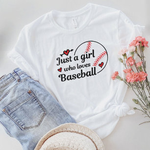 野球のTシャツが大好きな少女 Tシャツ